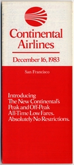 Image: timetable: Continental Airlines, San Francisco