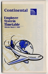 Image: timetable: Continental Airlines, employee schedule