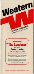 Image: timetable: Western Airlines
