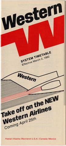 Timetable: Western Airlines
