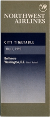 Image: timetable: Northwest Airlines, Baltimore / Washington, D.C.