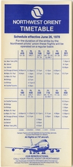 Image: timetable: Northwest Orient Airlines, strike schedule