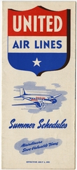 Image: timetable: United Air Lines, summer schedule