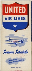 Image: timetable: United Air Lines, summer schedule