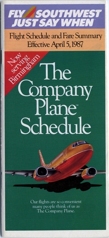Timetable: Southwest Airlines