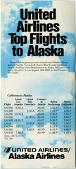 Image: timetable: United Airlines and Alaska Airlines