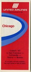 Image: timetable: United Airlines, quick reference, Chicago
