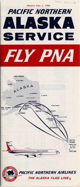 Image: timetable: Pacific Northern Airlines