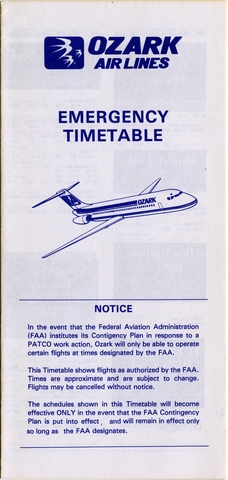 Timetable: Ozark Air Lines