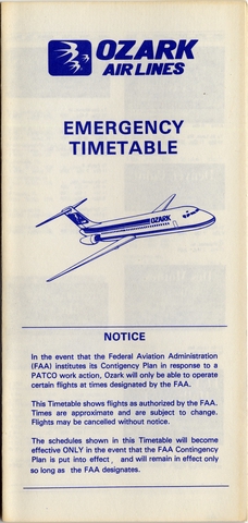 Timetable: Ozark Air Lines