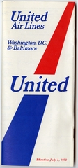 Image: timetable: United Air Lines, quick reference, Washington and Baltimore