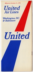 Image: timetable: United Air Lines, quick reference, Washington D.C. / Baltimore