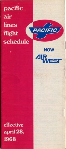 Timetable: Pacific Air Lines, Air West