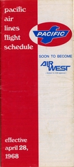 Image: timetable: Pacific Air Lines / Air West