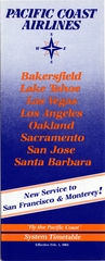 Image: timetable: Pacific Coast Airlines
