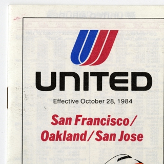 Image #1: timetable: United Airlines, quick reference San Francisco / Oakland / San Jose