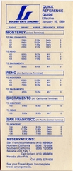 Image: timetable: Golden Gate Airlines, quick reference