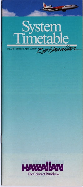Image: timetable: Hawaiian Airlines