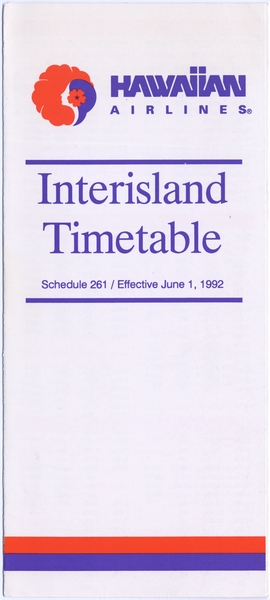 Image: timetable: Hawaiian Airlines