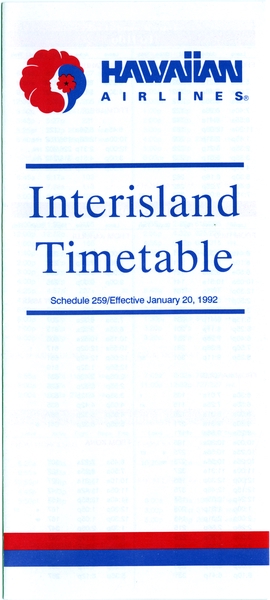Image: timetable: Hawaiian Airlines