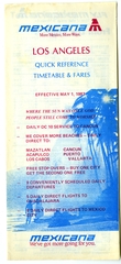 Image: timetable: Mexicana Airlines, quick reference, Los Angeles