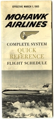 Image: timetable: Mohawk Airlines, quick reference