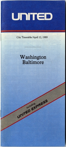 Timetable: United Airlines, Washington D.C. / Baltimore