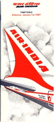 Image: timetable: Air India