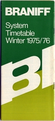 Image: timetable: Braniff Airlines, winter schedule