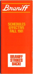 Image: timetable: Braniff Airlines, fall