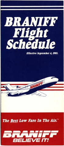 Timetable: Braniff Inc.
