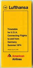 Image: timetable: Lufthansa German Airlines, American Airlines