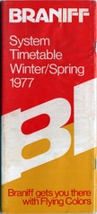 Image: timetable: Braniff International, winter and spring schedule