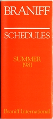 Image: timetable: Braniff International, summer schedule