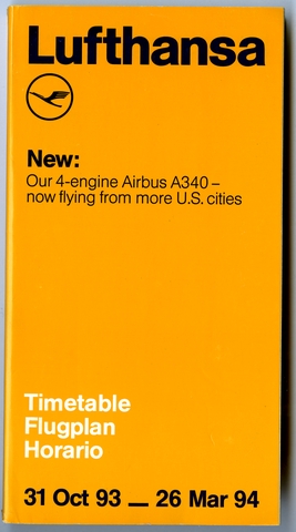 Timetable: Lufthansa