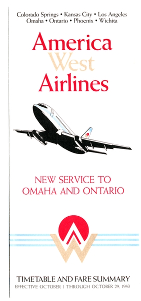Image: timetable: America West Airlines