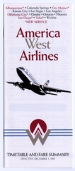 Image: timetable: America West Airlines