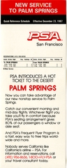 Image: timetable: Pacific Southwest Airlines (PSA), quick reference Palm Springs