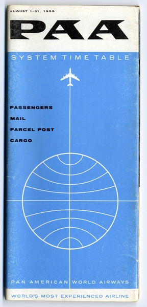 Image: timetable: Pan American World Airways