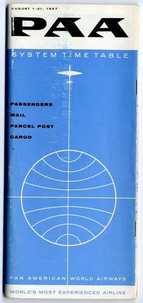 Image: timetable: Pan American World Airways