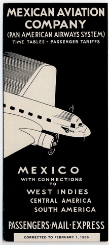 Timetable: Mexican Aviation Company, Pan American Airways System