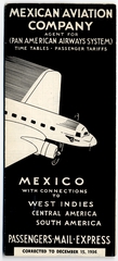 Image: timetable: Pan American Airways, Mexican Aviation Company
