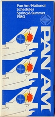 Image: timetable: Pan American World Airways and National Airlines, spring and summer schedule