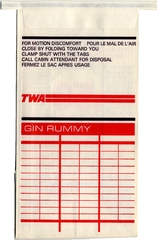 airsickness bag: TWA (Trans World Airlines)