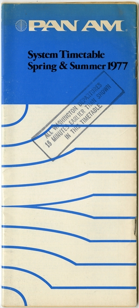 Image: timetable: Pan American World Airways, spring and summer schedule