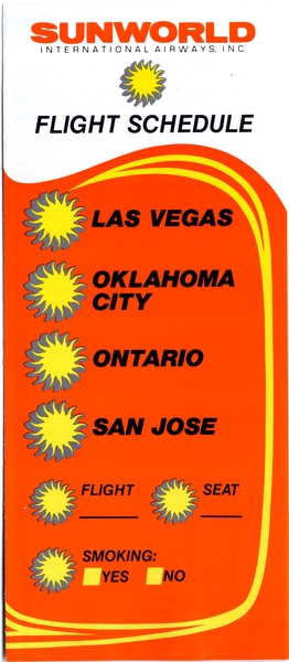 Image: timetable: Sunworld International Airways