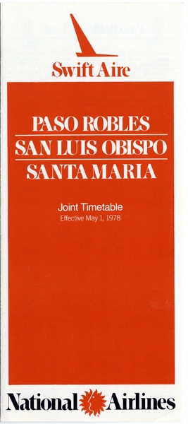 Image: timetable: Swift Aire Lines, National Airlines