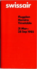 Image: timetable: Swissair