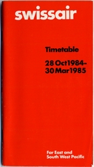 Image: timetable: Swissair