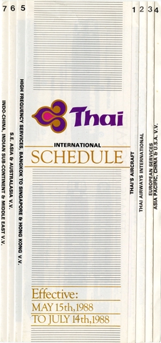 Timetable: Thai Airways International